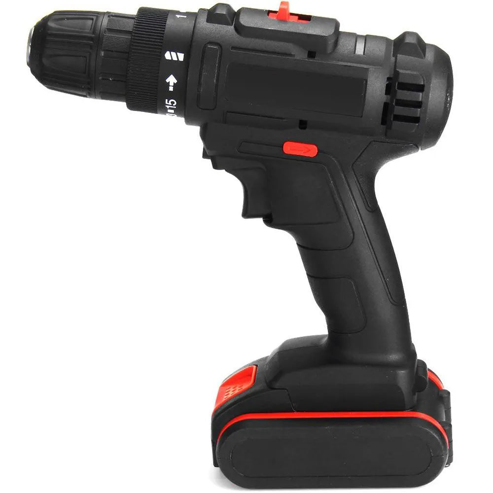 Trapano Avvitatore a Batteria 36V con Torcia, 2 Batterie e Valigetta