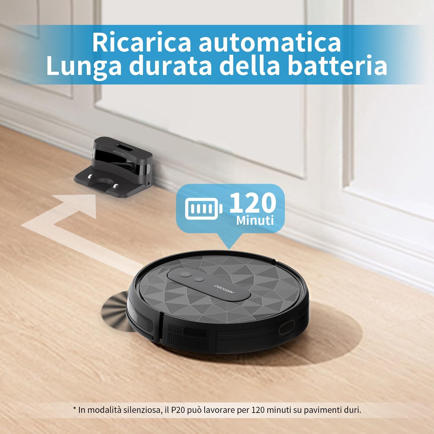 Aspirapolvere Robot 120 Min Silenzioso