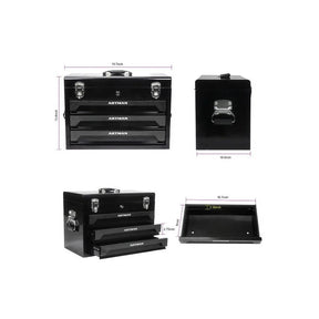 Campfun Set 439 Pezzi – Cassetta Attrezzi Meccanici 4 Livelli con Cricchetto, Pinze e 3 Cassetti, Kit Completo per Casa e Officina