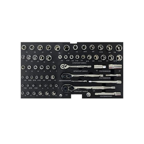 Campfun Set 439 Pezzi – Cassetta Attrezzi Meccanici 4 Livelli con Cricchetto, Pinze e 3 Cassetti, Kit Completo per Casa e Officina
