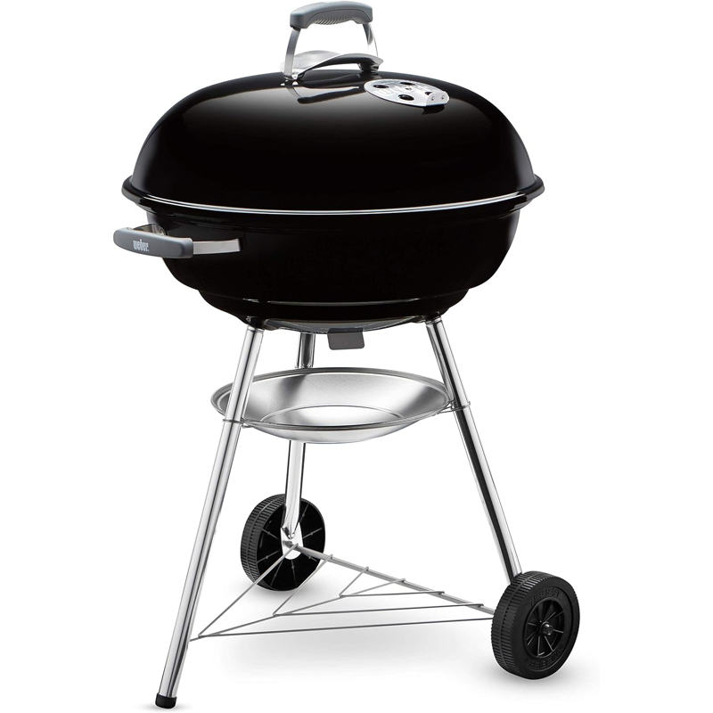Barbecue con, griglia e coperchio, nero