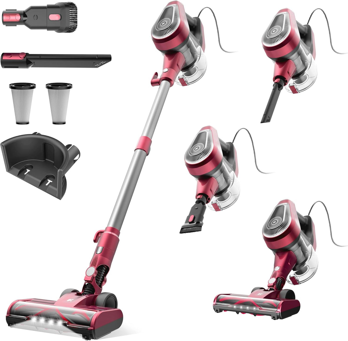 Aspirapolvere 5 in 1 con Cavo 7m e LED