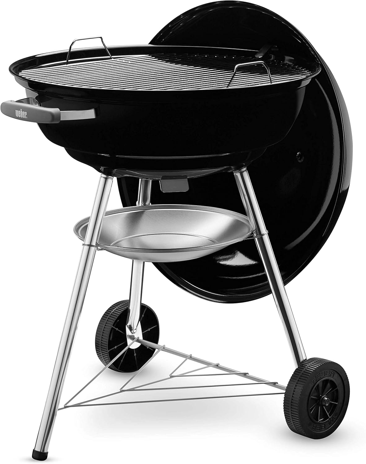 Barbecue con, griglia e coperchio, nero