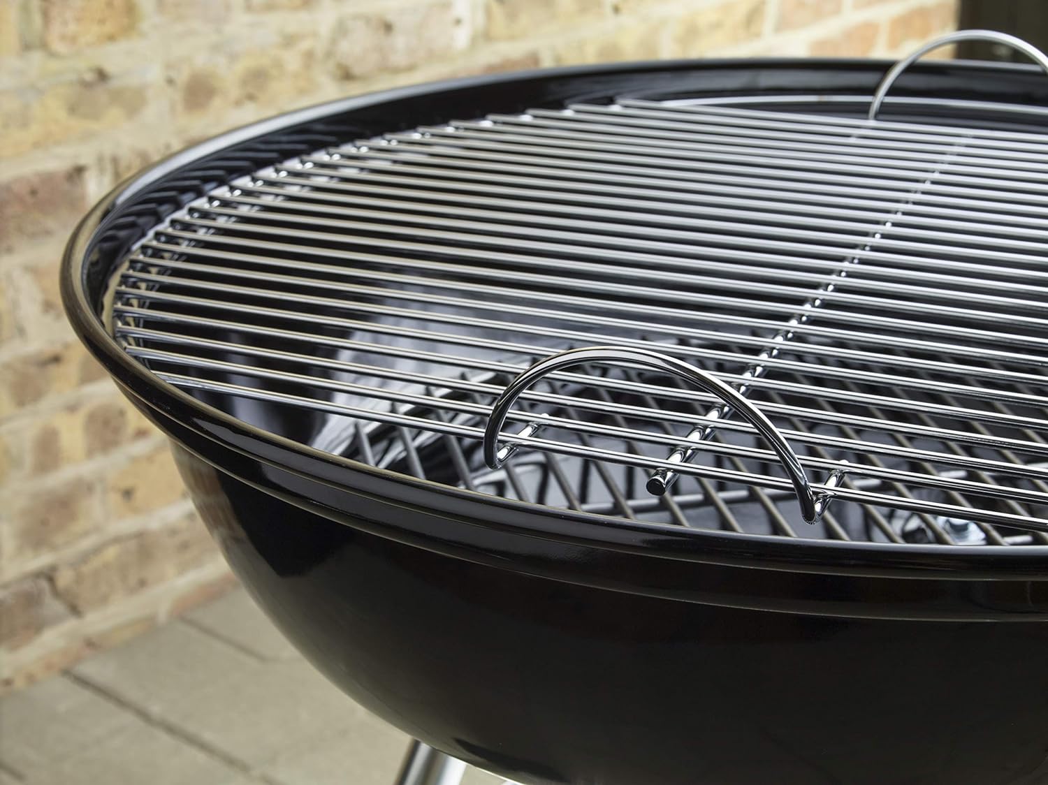 Barbecue con, griglia e coperchio, nero