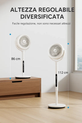 Ventilatore 12 Velocità, Telecomando 360°